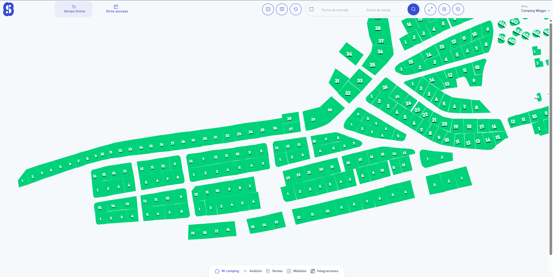 Mapa interactivo sin plano